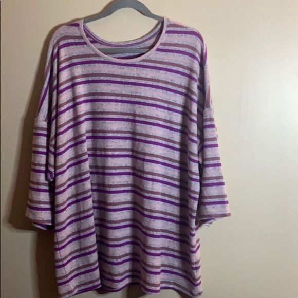 Torrid Super Soft Striped Multi Coloured Top - Picture 4 of 6